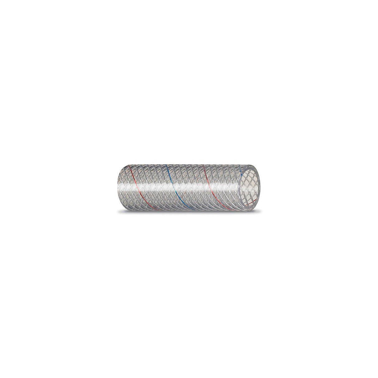 Seachoice 23541 Clear Reinforced PVC Tubing w/Red & Blue Tracer - 162 Series 3/8" x 50' - 162-0386