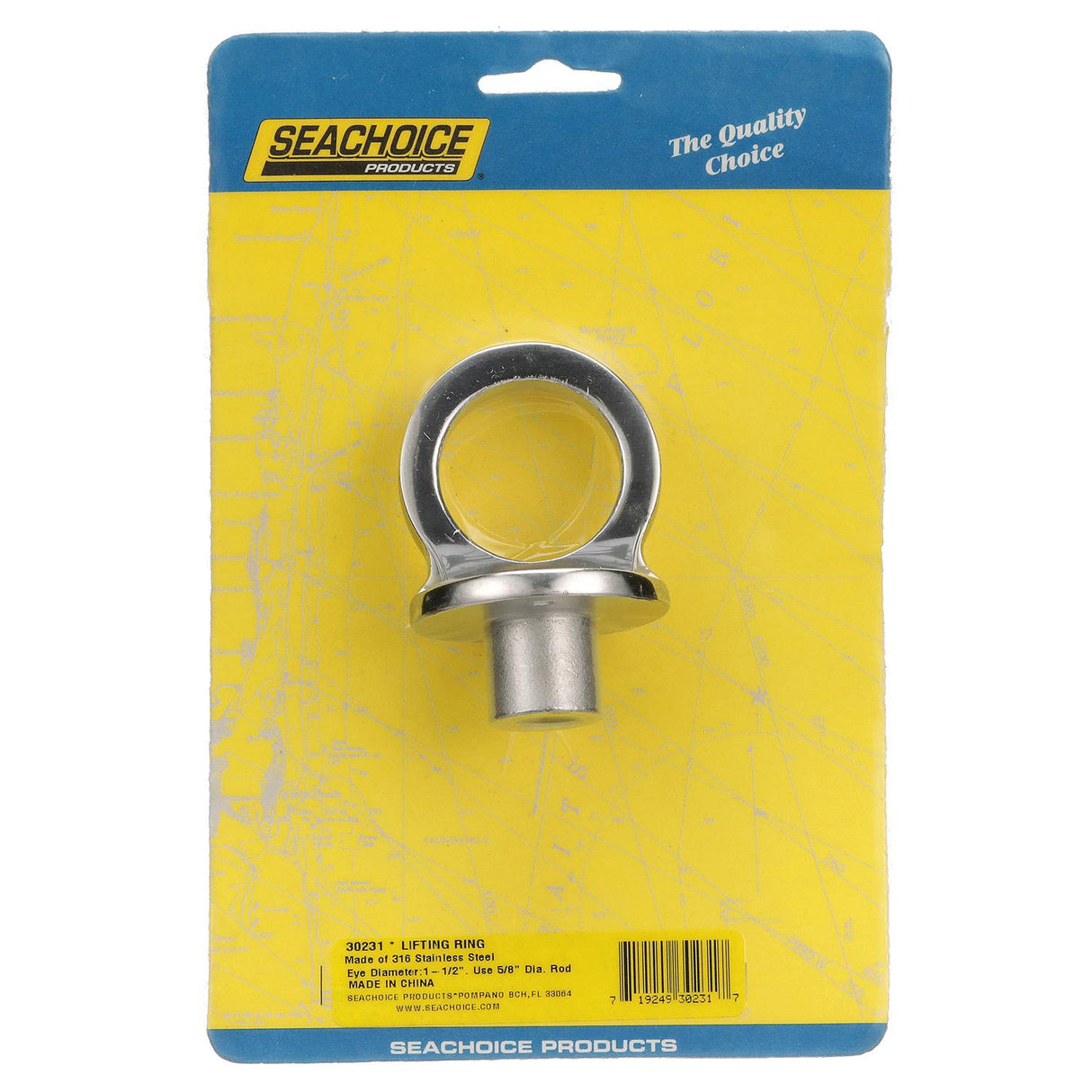 Seachoice 316 Stainless Steel Lifting Eye Without Cleat, 1-1/2 in. ID Ring Eye - SC50-30231 - official Seachoice product image 6
