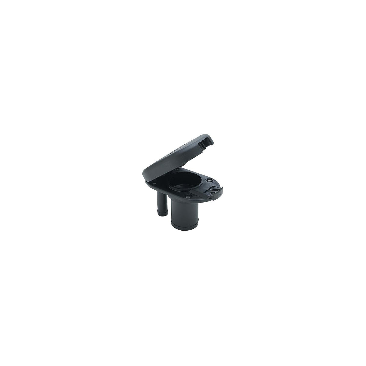 Seachoice 32061 Deck Mount Gas Fill Plate w/ Vent, Hinged Flip-Top, Molded Black Plastic - SC50-32061 - official Seachoice product image 10