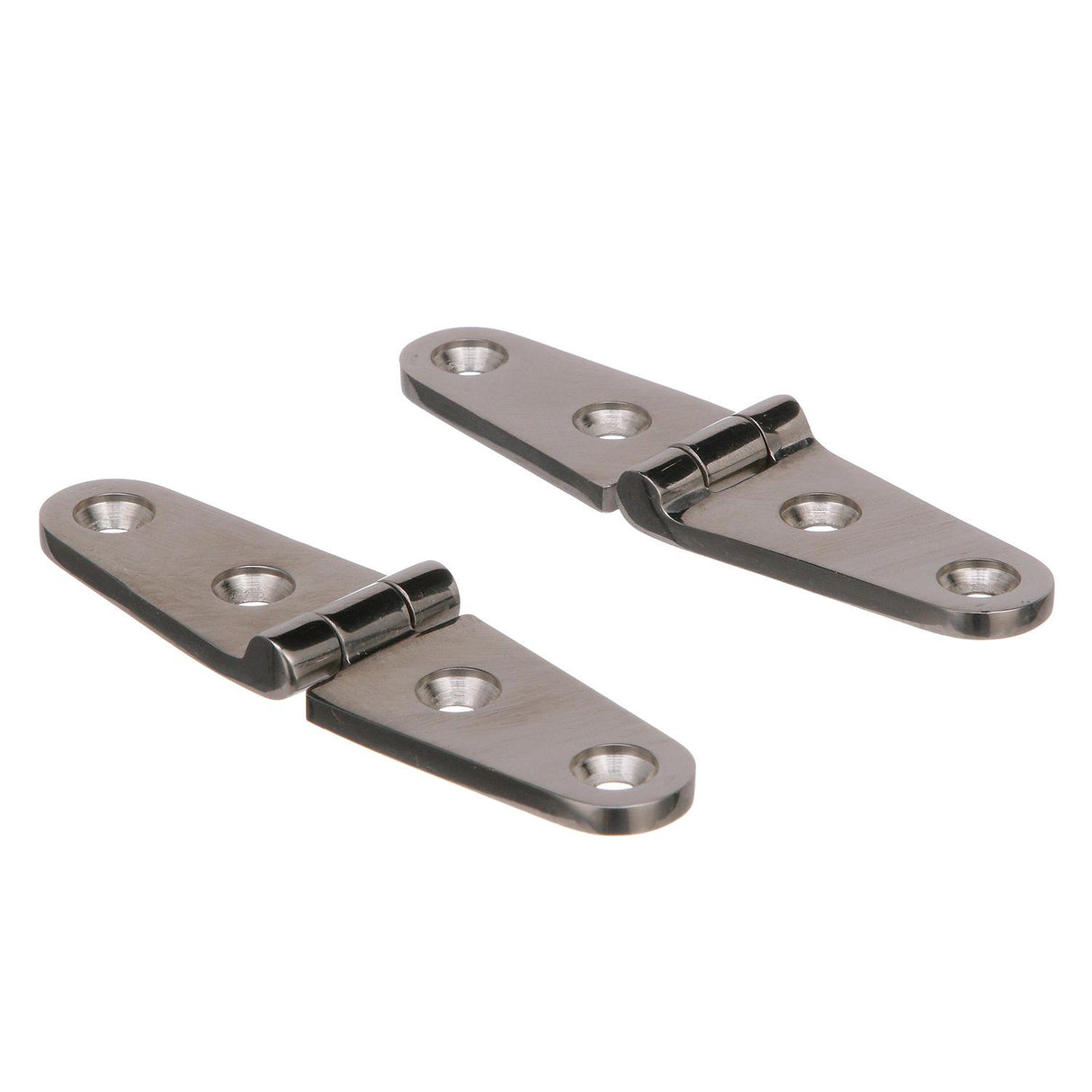 Seachoice Marine-Grade Strap Hinges, Polished 316 Stainless Steel, 4 in. X 1 in., Pack of 2 - SC50-33801 - official Seachoice product image 3