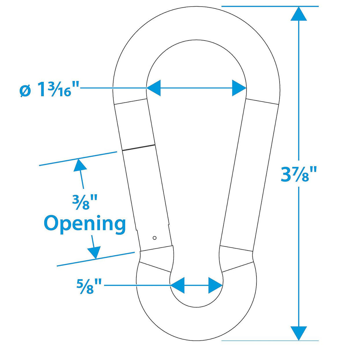 Seachoice 36831 Safety Spring Hook-Znc Pl 3/8X4 - 36831 - official Seachoice product image 4