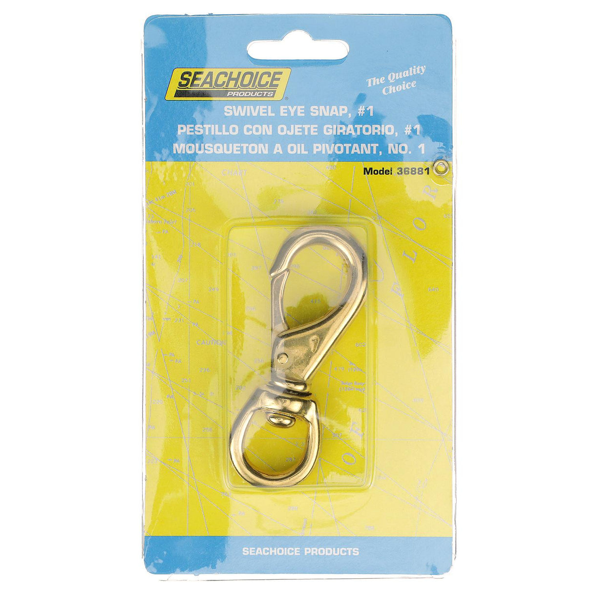 Seachoice Swivel Eye Snap, Cast Brass, Size #1, 3-1/4 In. Long, 5/8 In. ID Eye - 36881 - official Seachoice product image 3