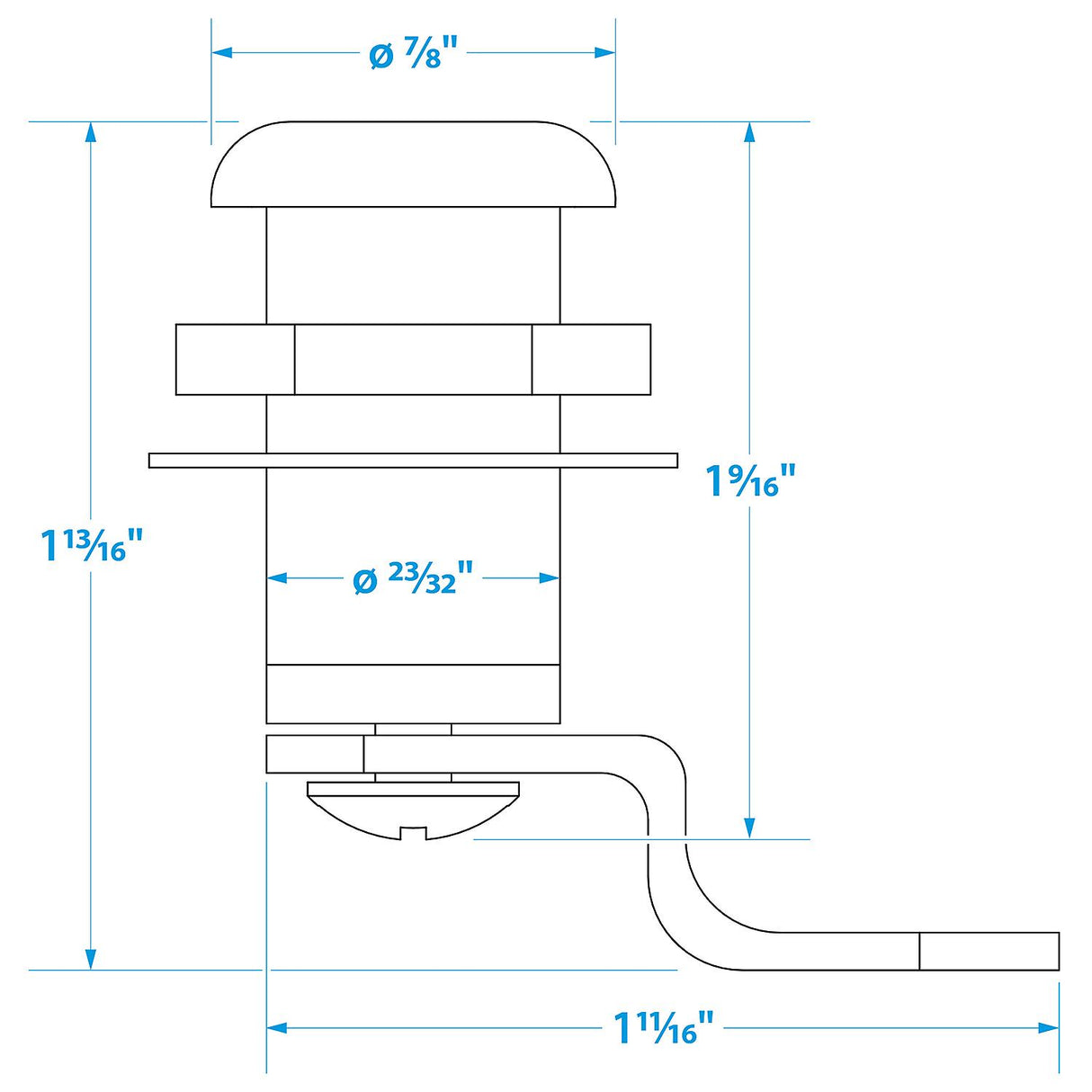 Seachoice Chrome-Plated Steel Cam Lock w/ 2 Matching Keys - 37241 - official Seachoice product image 5