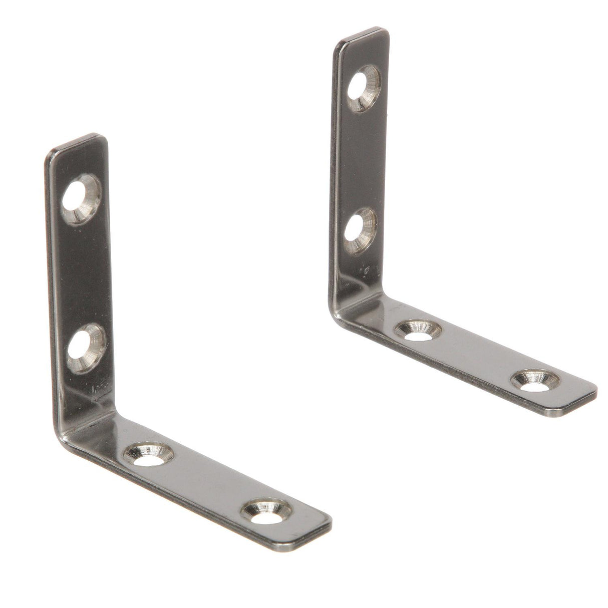 Seachoice Marine-Grade 90-Degree Angle Bracket, Polished 304 Stainless Steel, 2-3/8 in. X 1/2 in., Pack of 2 - 37551