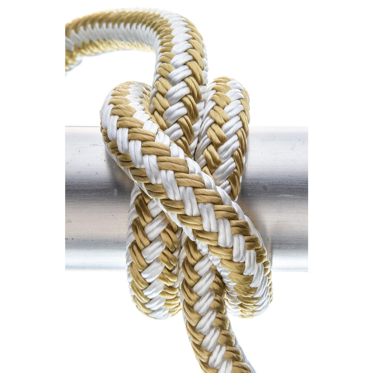 Seachoice Double-Braid Nylon Dock Line w/ Eye Splice, Pre-Shrunk, Heat Stabilized, 1/2 In. X 15 Ft., Gold White - 40031 - official Seachoice product image 5