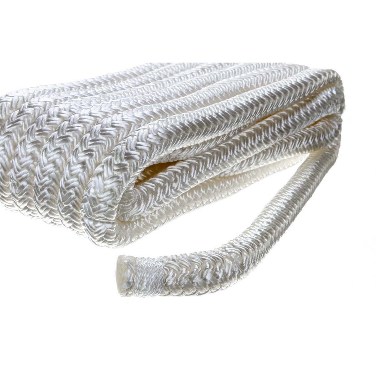 Seachoice Double-Braid Nylon Dock Line w/ Eye Splice, Pre-Shrunk, Heat Stabilized, 1/2 In. X 15 Ft., White - 40111 - official Seachoice product image 5