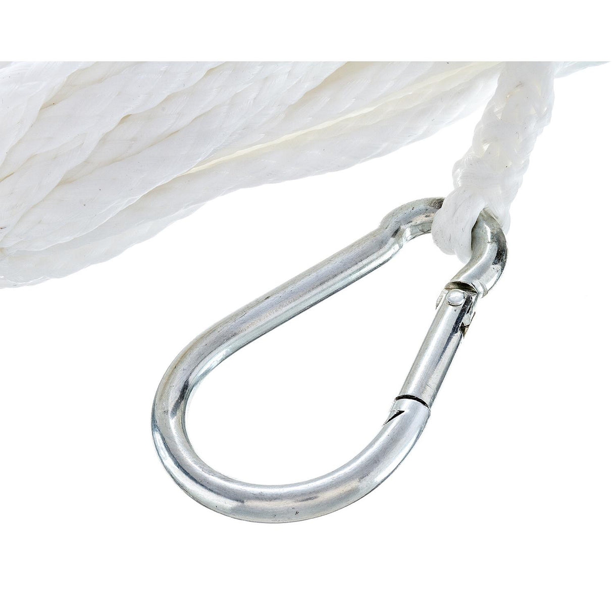 Seachoice Anchor Line Rope, Hollow Braid, Polypropylene, White, Spring Hook, 3/8 In. X 75 Ft. - 40211 - official Seachoice product image 3