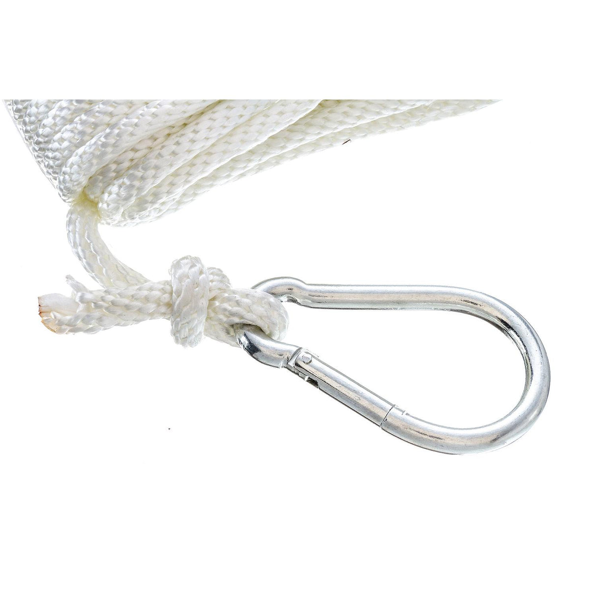 Seachoice Anchor Line Rope, Braided Nylon, White, Spring Hook, 3/16 In. X 100 Ft. - 40231 - official Seachoice product image 6