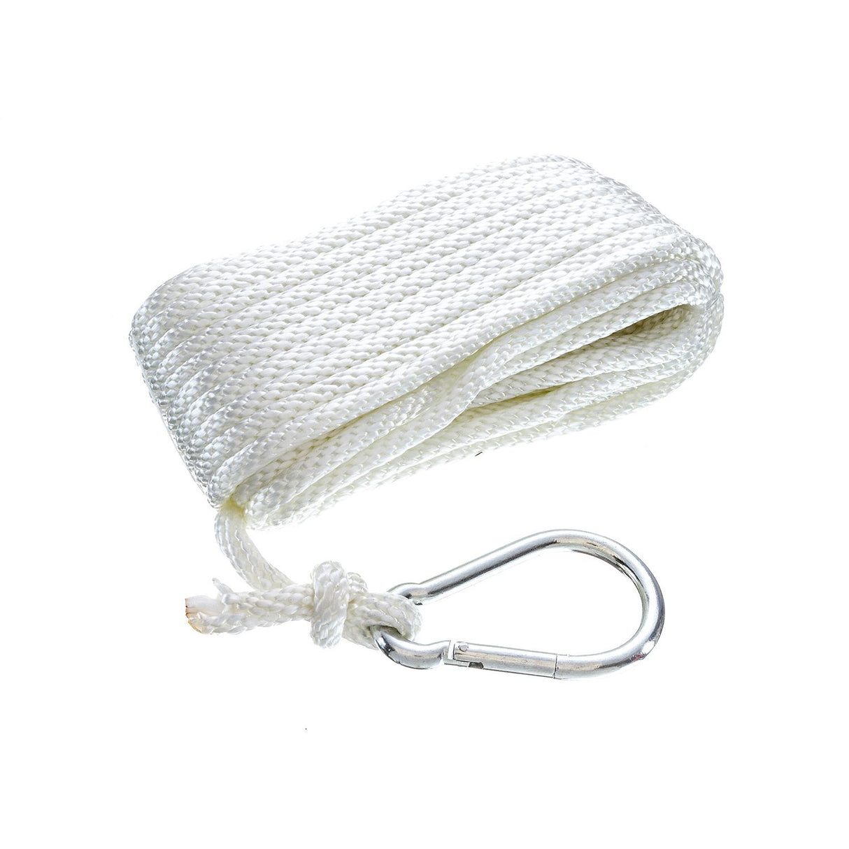 Seachoice Anchor Line Rope, Braided Nylon, White, Spring Hook, 3/16 In. X 100 Ft. - 40231 - official Seachoice product image 4