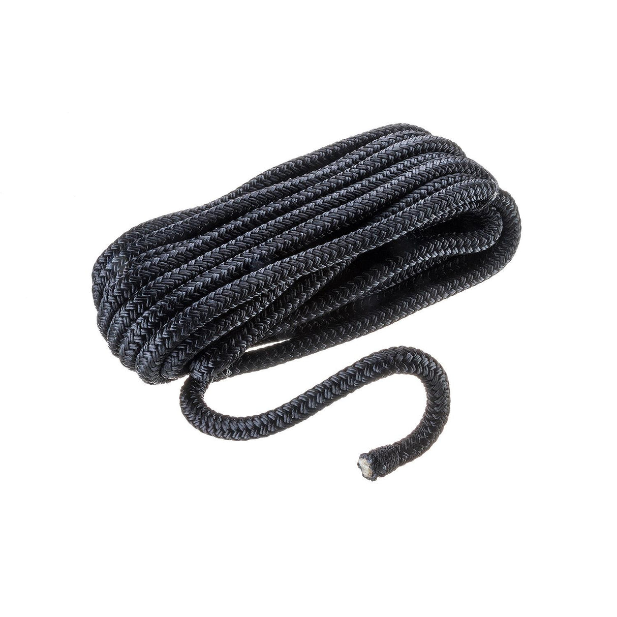 Seachoice Double-Braid Nylon Dock Line w/ Eye Splice, Pre-Shrunk, Heat Stabilized, 3/8 In. X 25 Ft., Black - 40321 - official Seachoice product image 3