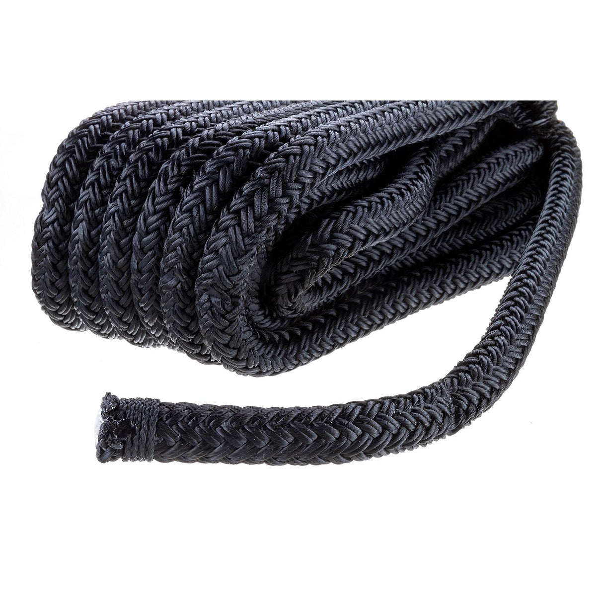 Seachoice Double-Braid Nylon Dock Line w/ Eye Splice, Pre-Shrunk, Heat Stabilized, 1/2 In. X 25 Ft., Black - 40381 - official Seachoice product image 6