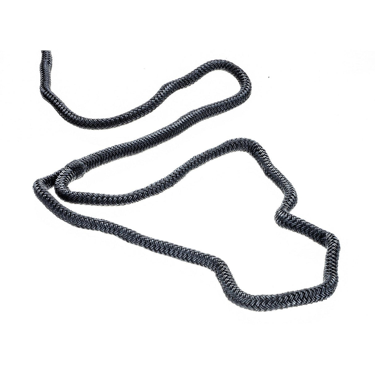 Seachoice 40501 Double-Braid Nylon Dock Line w/ Eye Splice, Pre-Shrunk, Heat Stabilized, 3/8 In. X 10 Ft., Black - 40501