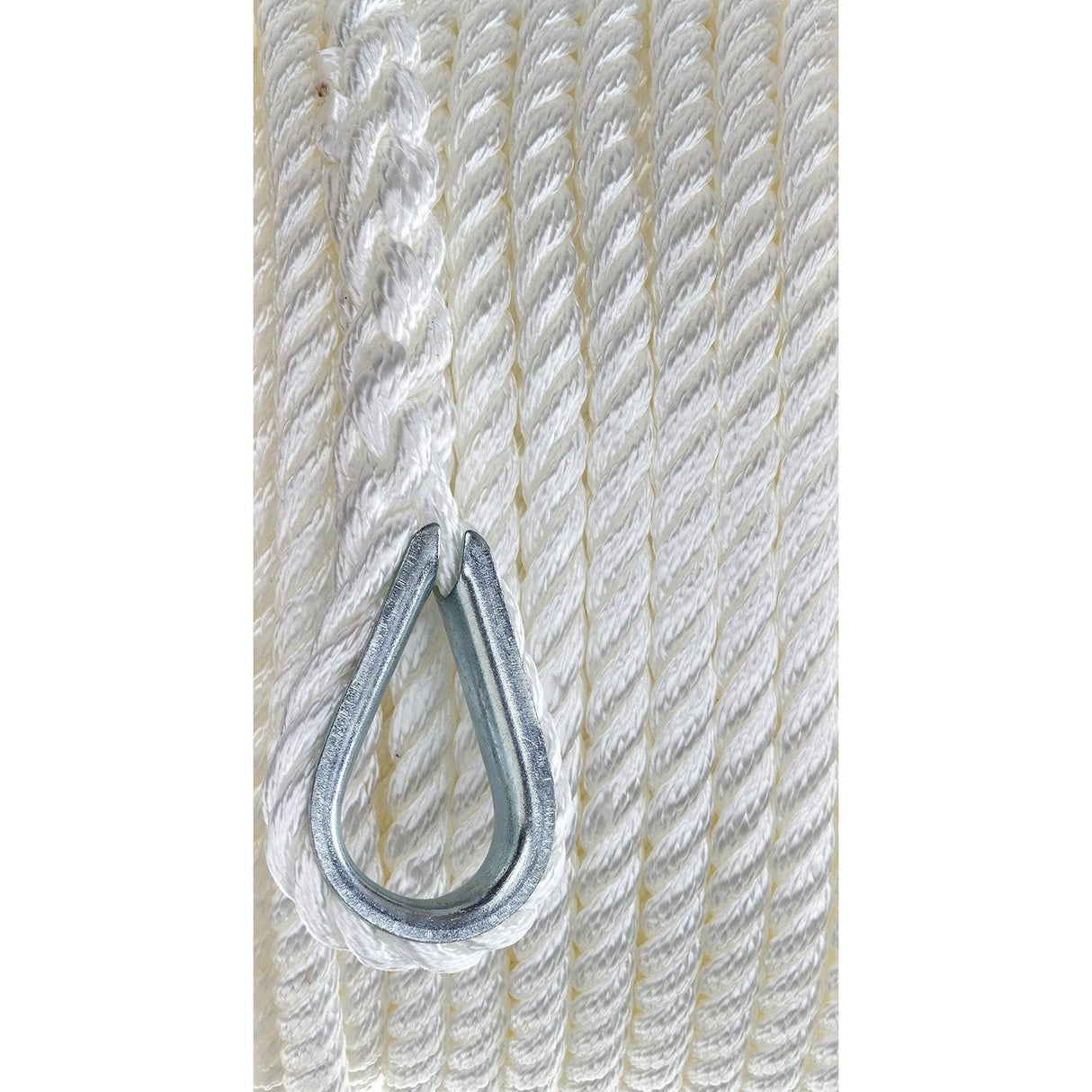 Seachoice Anchor Line Rope, 3-Strand Twisted, White, Nylon, 3/8 In. X 100 Ft. - 40711 - official Seachoice product image 5