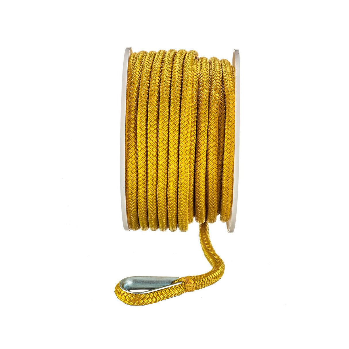 Seachoice Boat Anchor Rope, Double-Braid, Nylon, Achor Line, 3/8 in. X 100 Ft., Yellow - 42151
