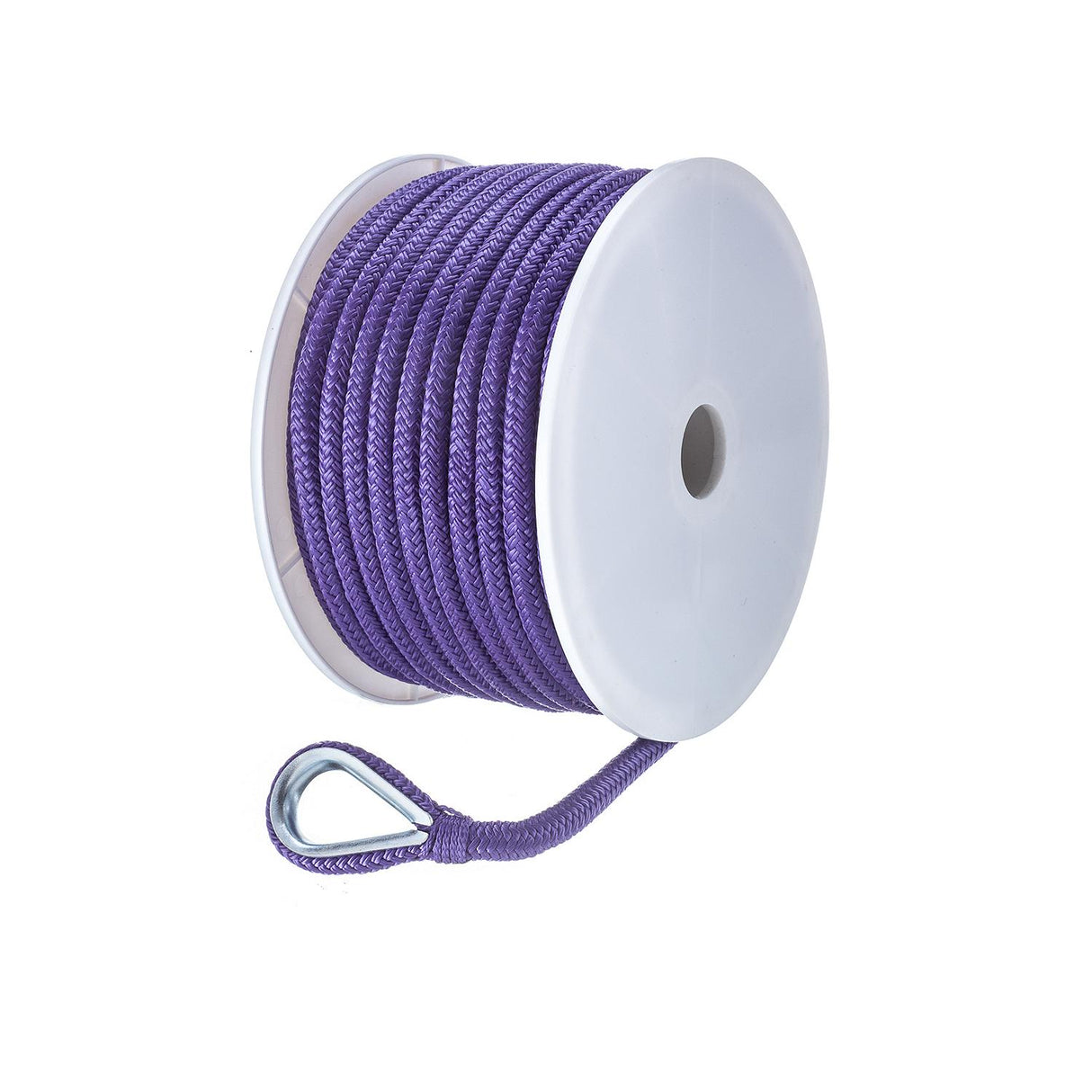 Seachoice Boat Anchor Rope, Double-Braid, Nylon, Achor Line, 3/8 in. X 100 Ft., Purple - 42231
