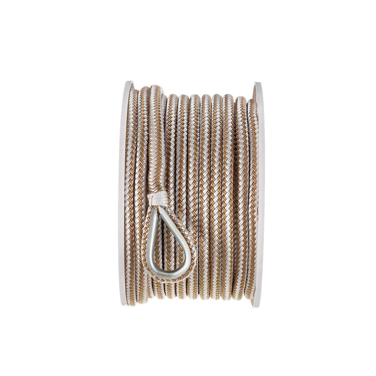 Seachoice 42321 Boat Anchor Rope, Double-Braid, Nylon, Achor Line, 3/8 in. X 100 Ft., Gold/White - 42321 - official Seachoice product image 3