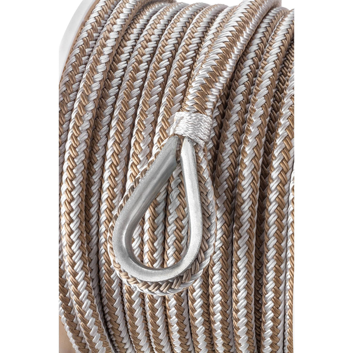 Seachoice 42321 Boat Anchor Rope, Double-Braid, Nylon, Achor Line, 3/8 in. X 100 Ft., Gold/White - 42321 - official Seachoice product image 6