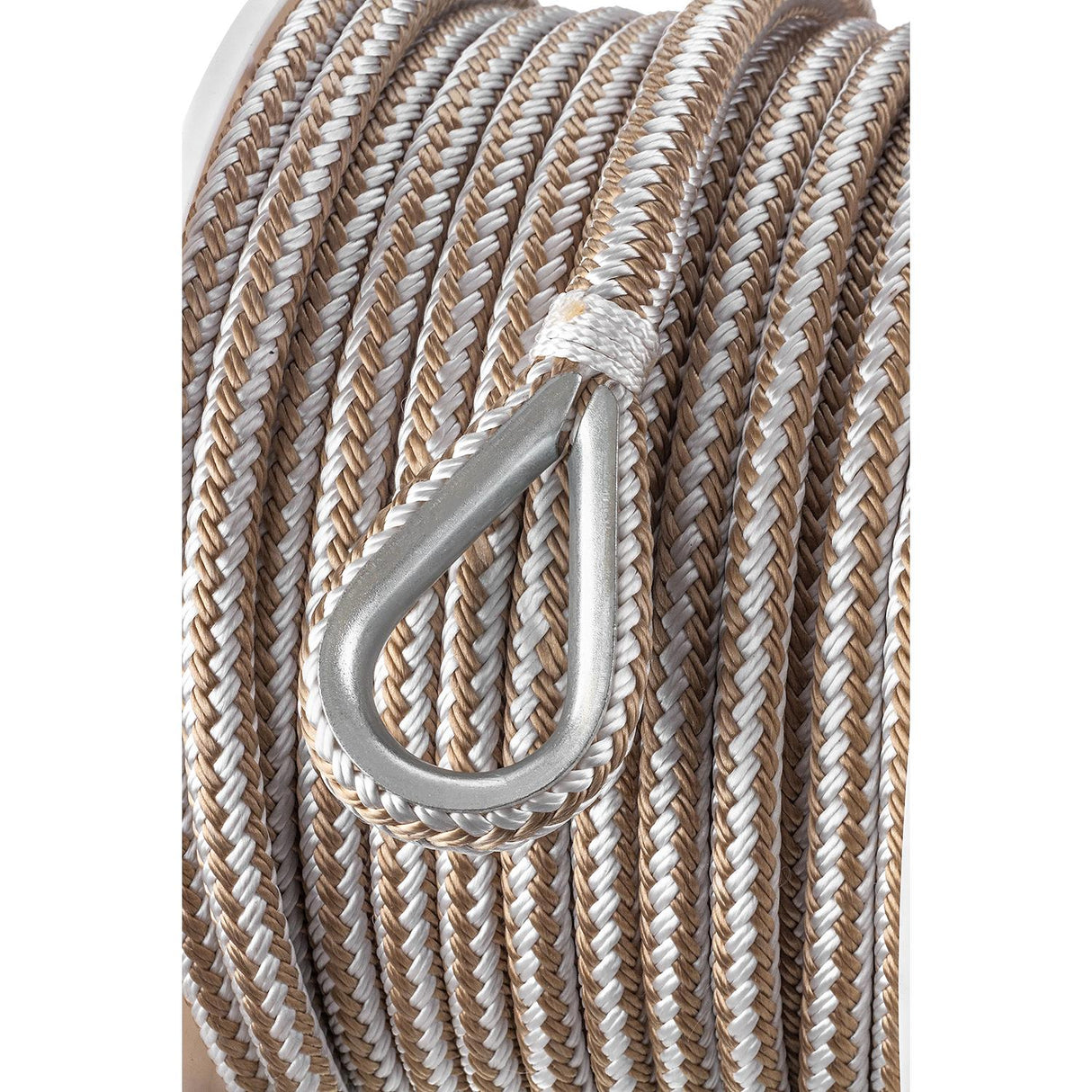 Seachoice 42321 Boat Anchor Rope, Double-Braid, Nylon, Achor Line, 3/8 in. X 100 Ft., Gold/White - 42321 - official Seachoice product image 5