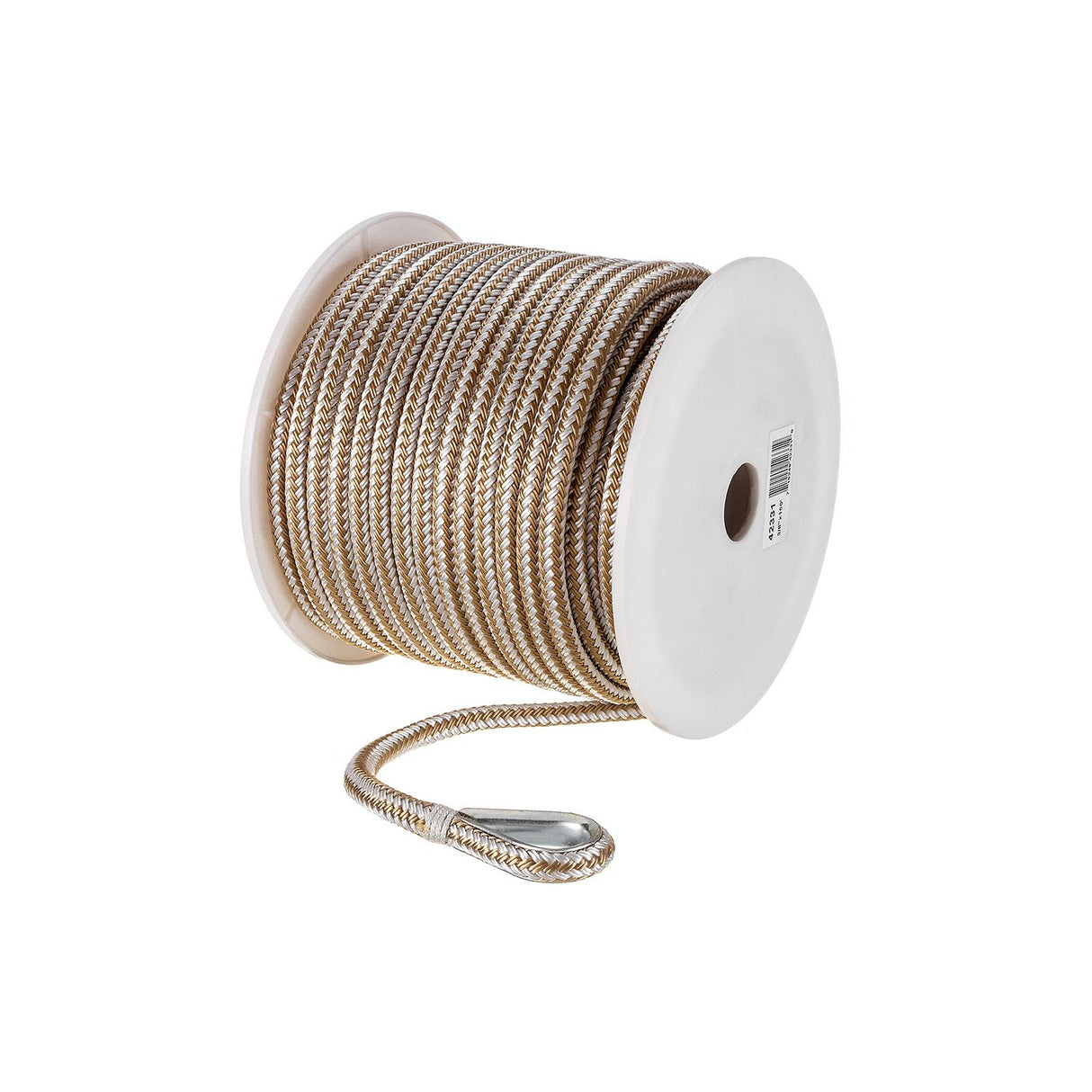 Seachoice Boat Anchor Rope, Double-Braid, Nylon, Achor Line, 3/8 in. X 150 Ft., Gold/White - 42331 - official Seachoice product image 4