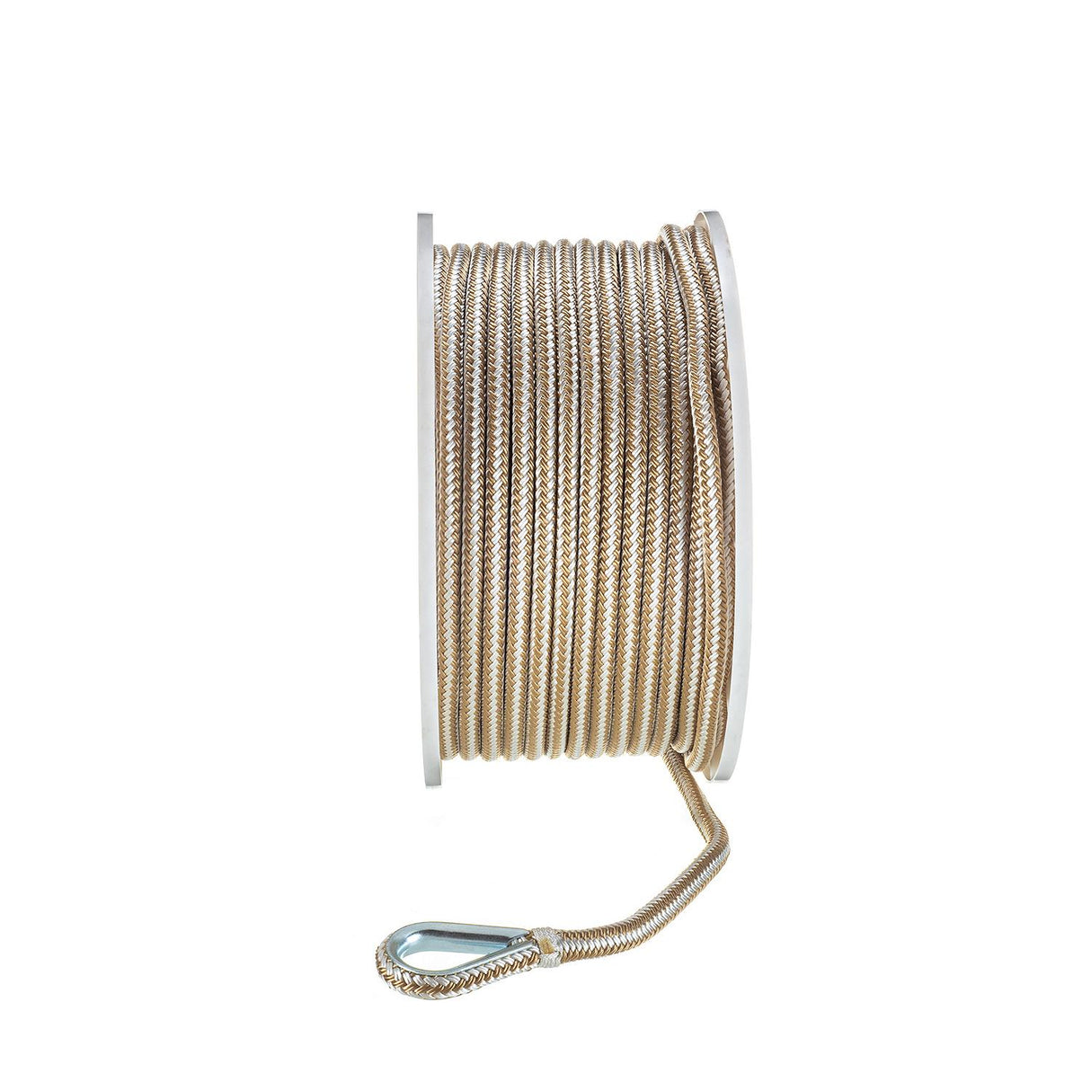 Seachoice Boat Anchor Rope, Double-Braid, Nylon, Achor Line, 3/8 in. X 200 Ft., Gold/White - 42341 - official Seachoice product image 3