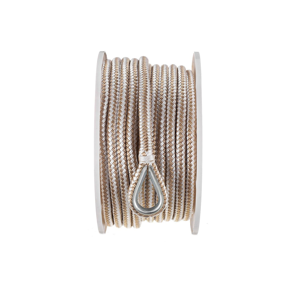 Seachoice Boat Anchor Rope, Double-Braid, Nylon, Achor Line, 1/2 in. X 100 Ft., Gold/White - 42361 - official Seachoice product image 4
