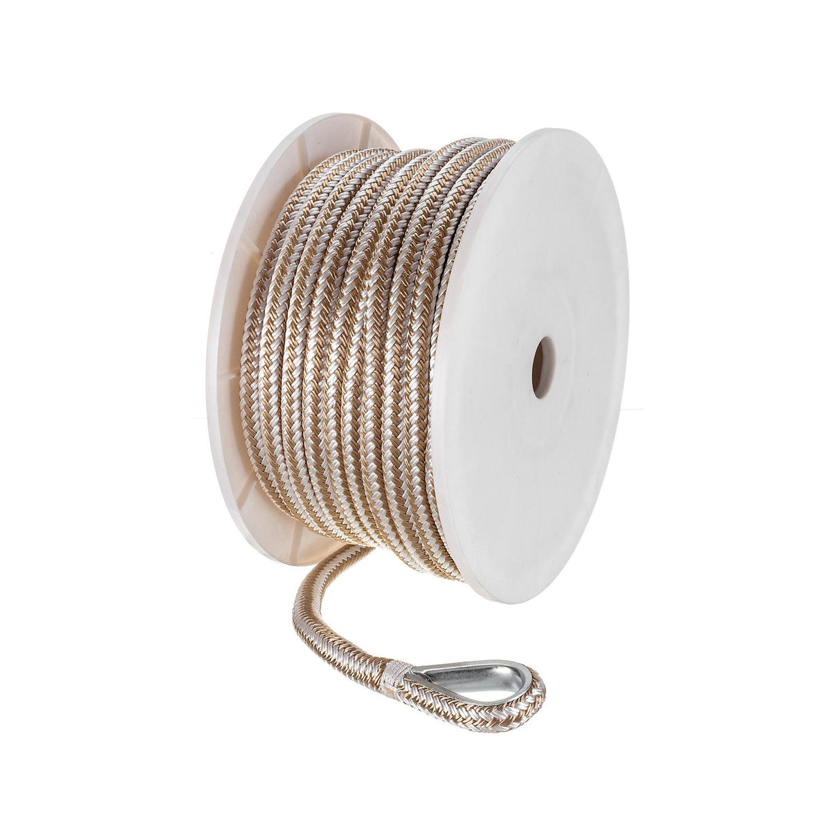 Seachoice Boat Anchor Rope, Double-Braid, Nylon, Achor Line, 1/2 in. X 100 Ft., Gold/White - 42361 - official Seachoice product image 5
