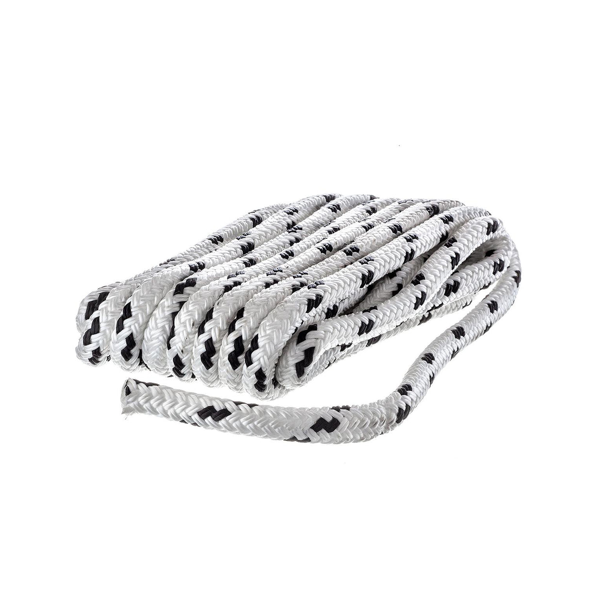 Seachoice Double Braided Dock Rope for Boating - 100% MFP Dock Line, â
-Inch x 15 Feet, White with Black Tracer - 42401