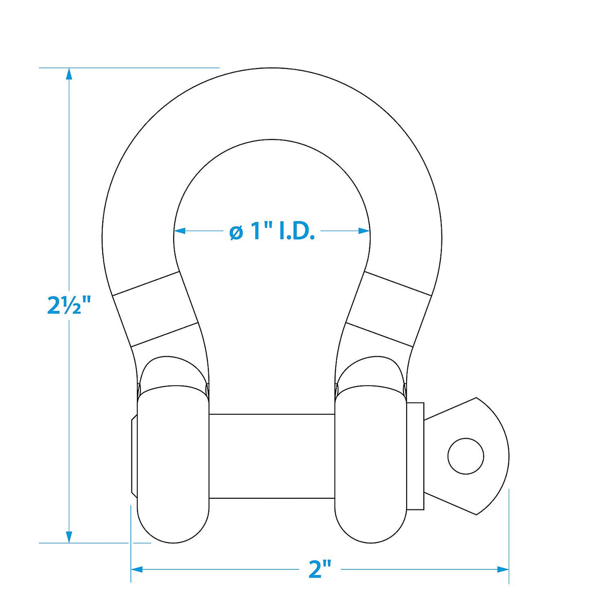 Seachoice Galvanized Steel Anchor Shackles, 3/8 In. - 43071 - official Seachoice product image 4