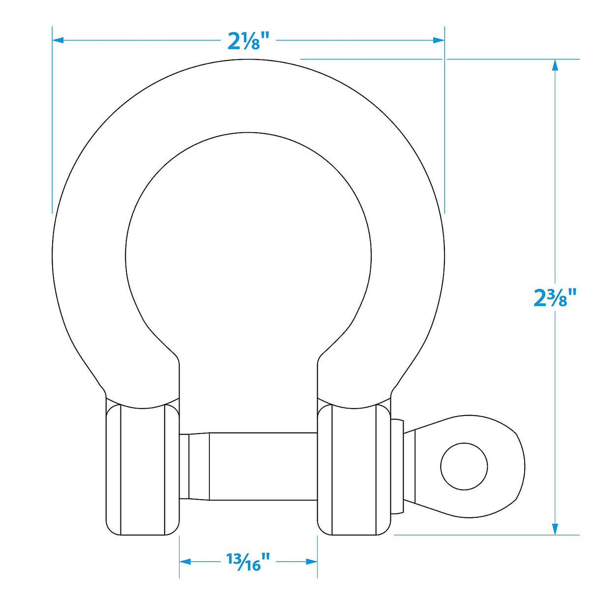 Seachoice Stainless Steel Anchor Shackle, 3/8 In. - 43181