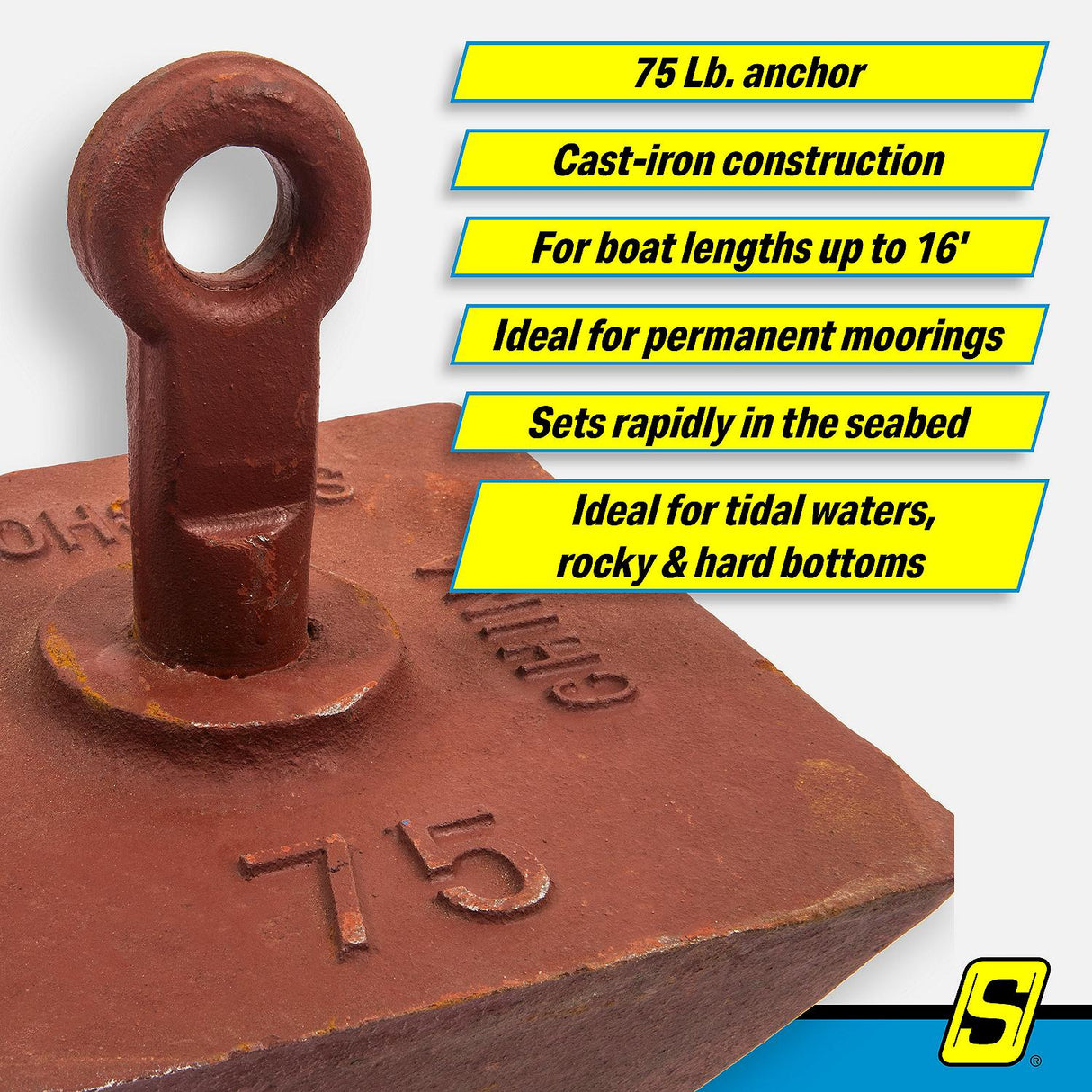 Seachoice Pyramid Anchor - 75 Lb - 43900 - official Seachoice product image 8