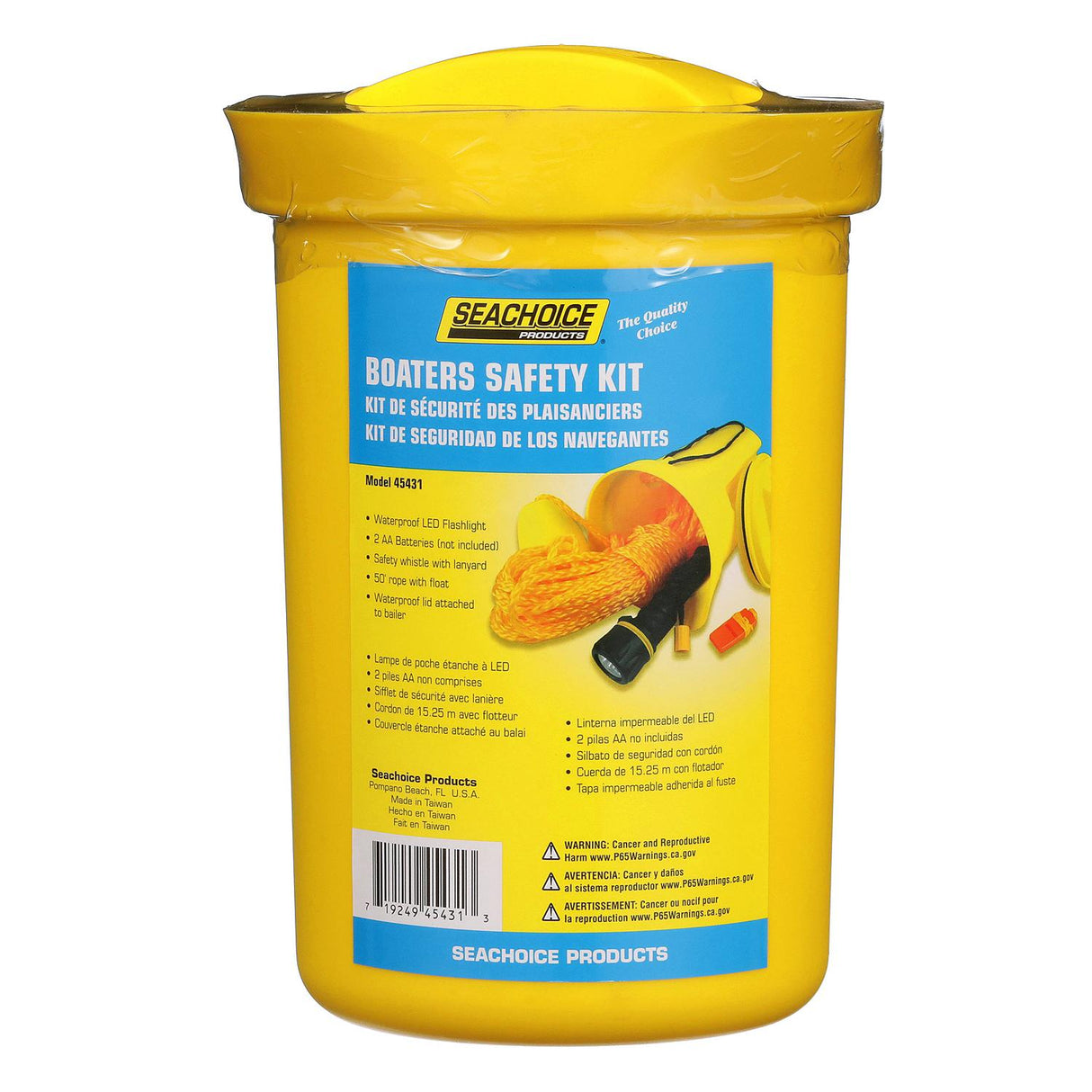 Seachoice 45431 Boat Bailer Safety Kit, Includes Flashlight, Whistle, 50 Ft. Line and Bailer - 45431 - official Seachoice product image 3