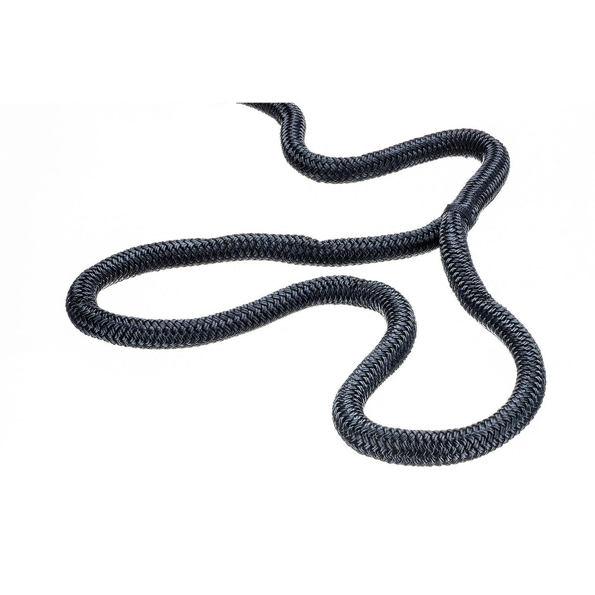 Seachoice Double-Braid Nylon Dock Line w/ Eye Splice, Pre-Shrunk, Heat Stabilized, 3/4 In. X 25 Ft., Black - 47201