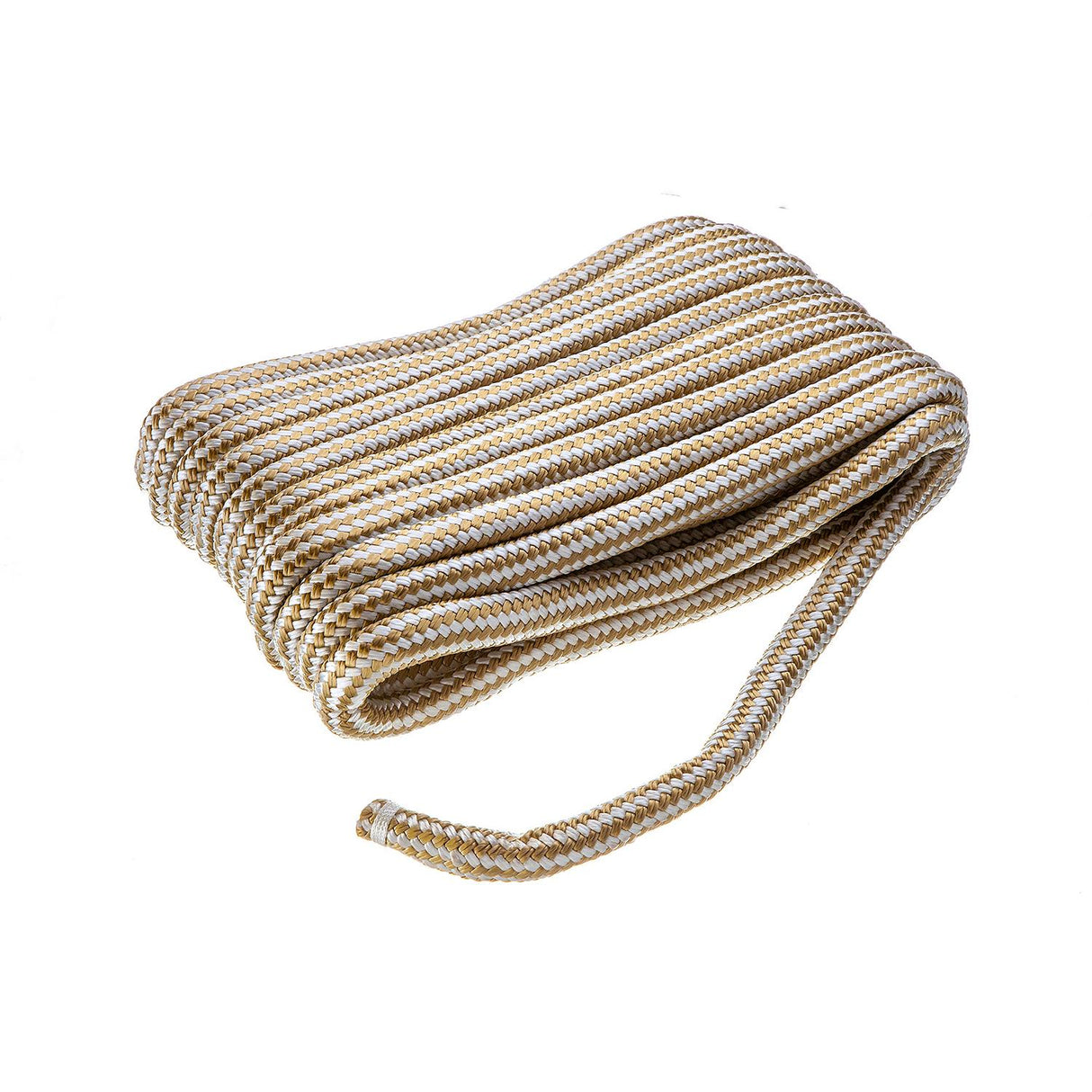 Seachoice Double-Braid Nylon Dock Line w/ Eye Splice, Pre-Shrunk, Heat Stabilized, 3/4 In. X 50 Ft., Gold White - 47421 - official Seachoice product image 4