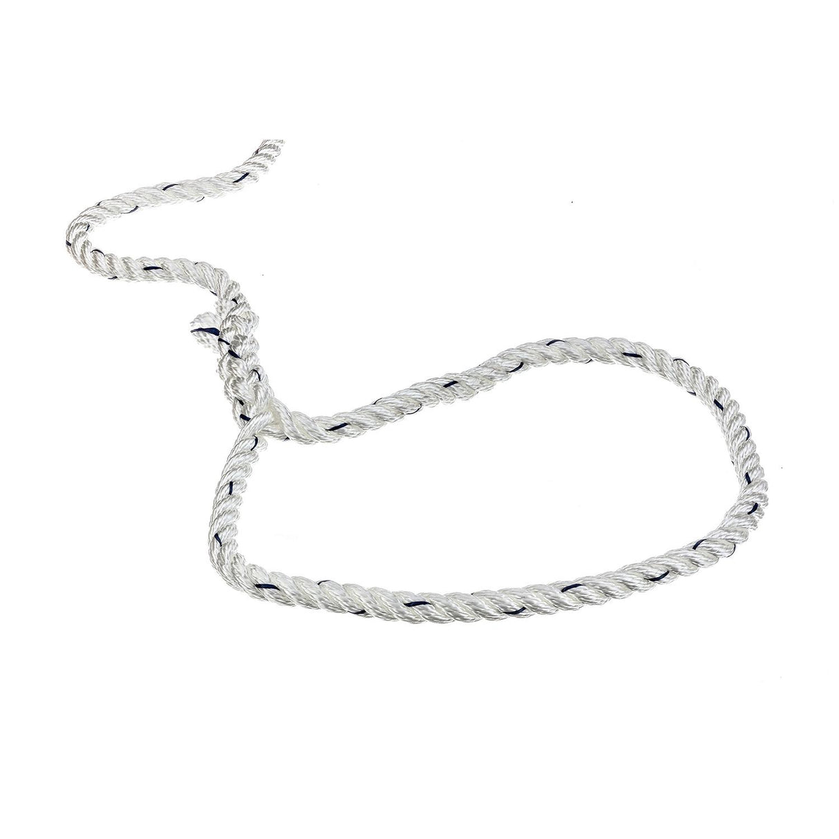 Seachoice Premium 3-Strand Twisted Nylon Dock Line With Tracer, White w/Blue Tracer, 3/8-Inch x 10 Feet, 10-Inch Eye Splice - 47501 - official Seachoice product image 4
