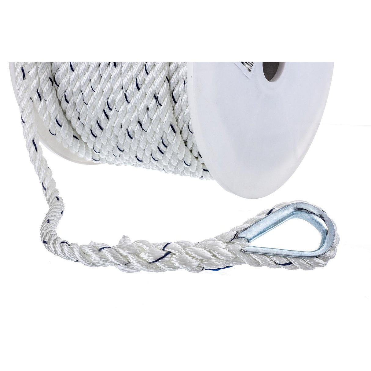Seachoice 47721 Boat Anchor Line Rope, 3-Strand Twisted, Nylon, White/Blue, 3/8 in. X 150 Ft. - 47721 - official Seachoice product image 3