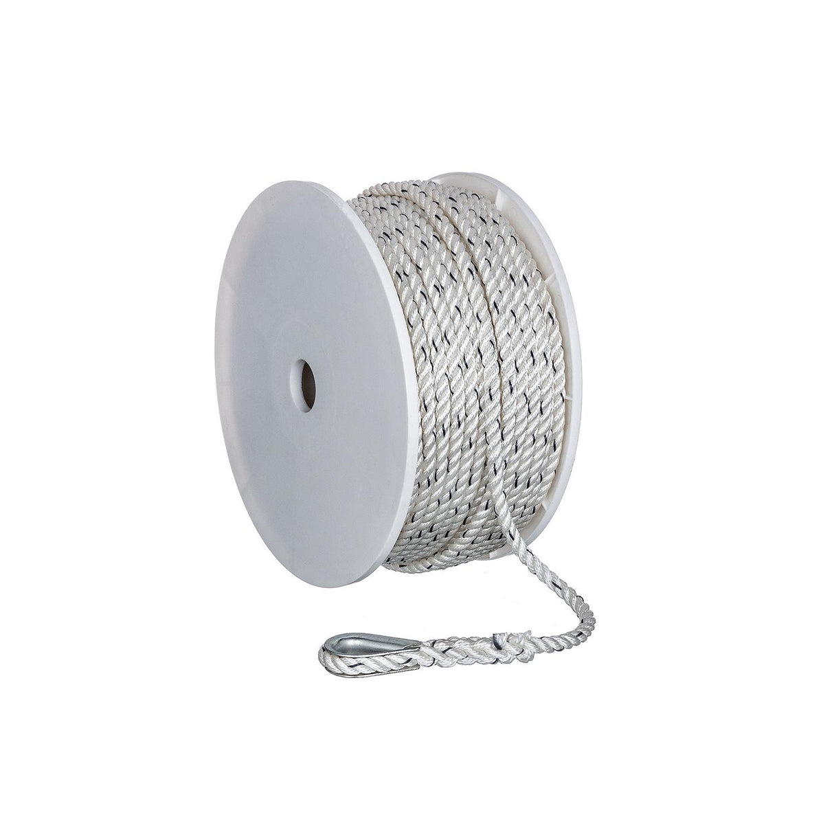 Seachoice 47911 Boat Anchor Line Rope, 3-Strand Twisted, Nylon, White/Blue, 3/8 in. X 200 Ft. - 47911 - official Seachoice product image 4