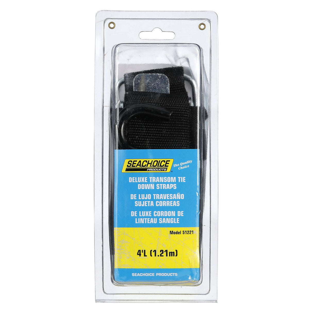 Seachoice Heavy Duty Transom Tie Down Boat Strap, 48 In., With S Hook - 51221 - image 1