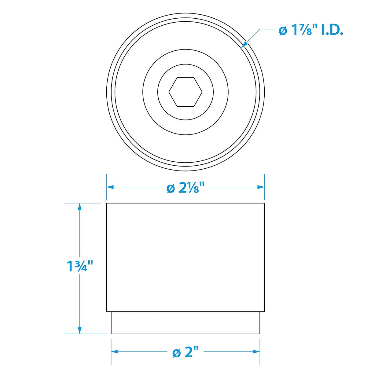Seachoice Chrome-Plated Boat Trailer Bearing Protectors Cover, 1.98 in. Diameter - 51501 - official Seachoice product image 3