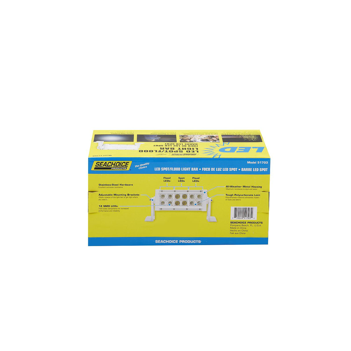 Seachoice LED 9 In. Bar Flood Light, White - UCL23CWSCH