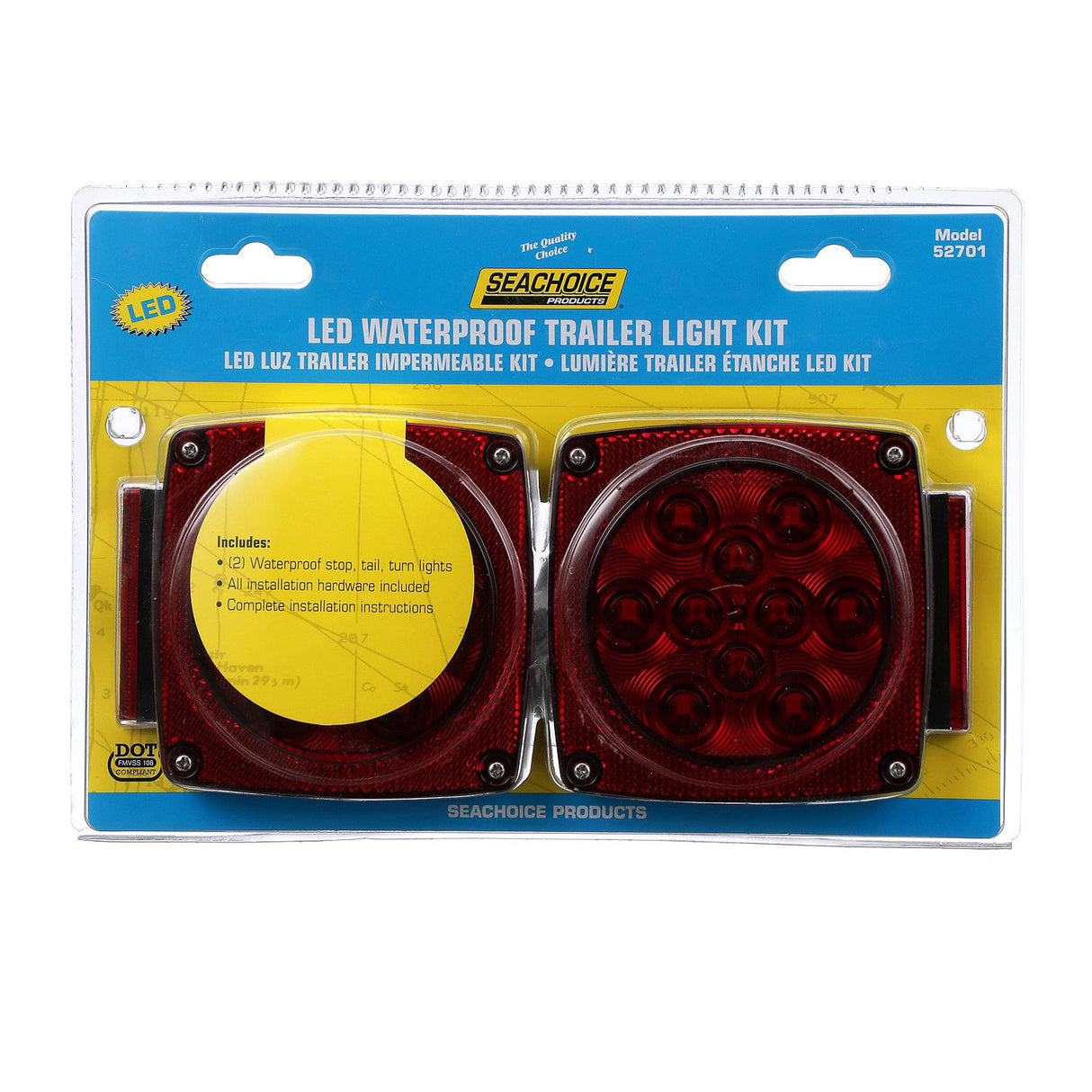 Seachoice Trailer Light Kit, LED, Waterproof, Red - TLL90RKSC - official Seachoice product image 6