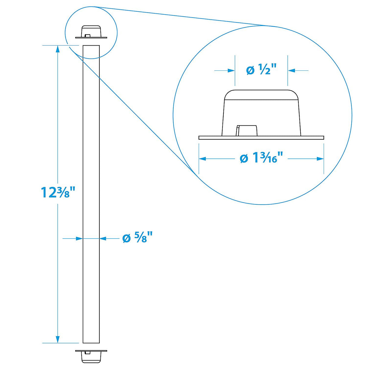 Seachoice Roller Shaft w/ 2 Pal Nuts, Fits 10-In. Roller - 55791 - official Seachoice product image 3
