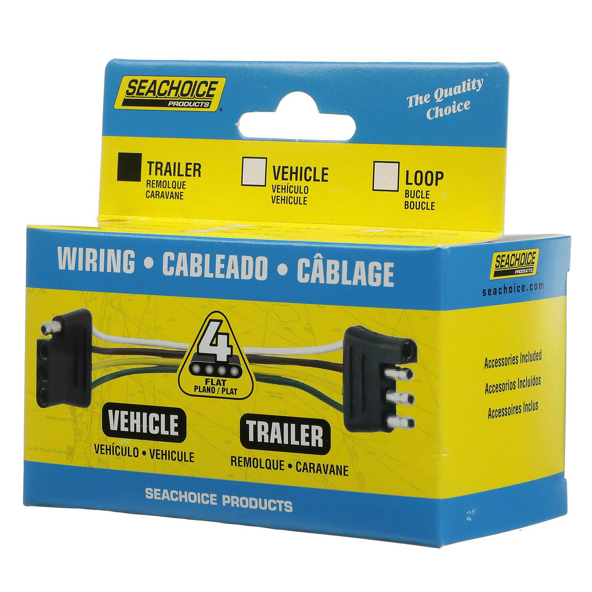 Seachoice 4-Way Flat Connector, Trailer Side, 12 in. Lead, 7.5 Max. Amp Load - 57851 - official Seachoice product image 7