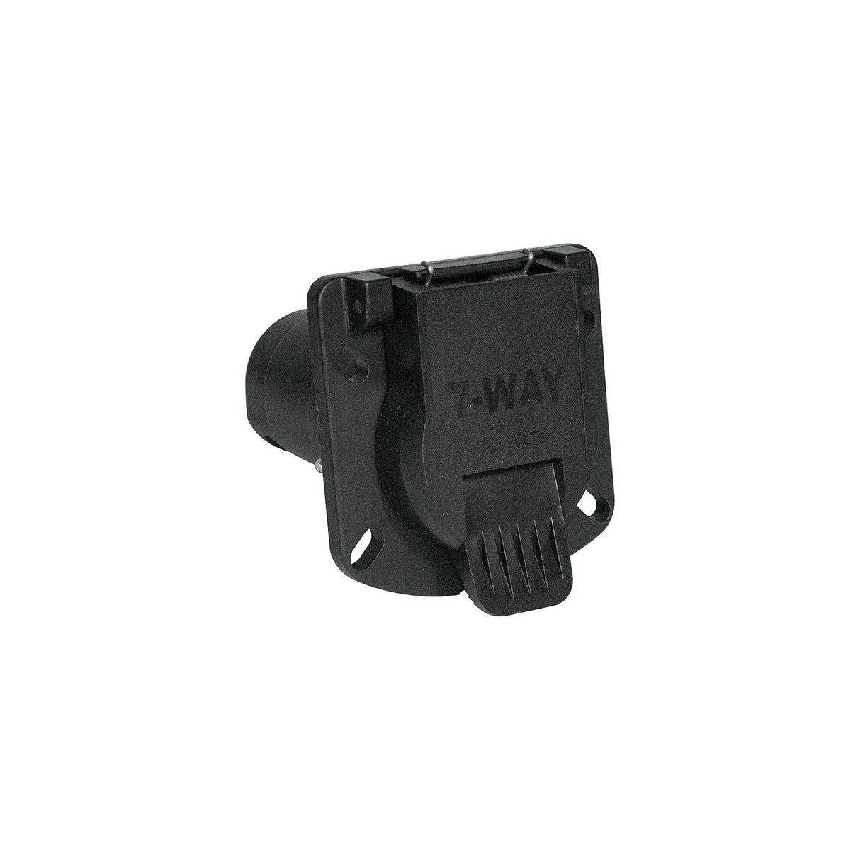 Seachoice 57981 7-Way Round RV Style Trailer Connector Car Side with Sealed Door - 57981