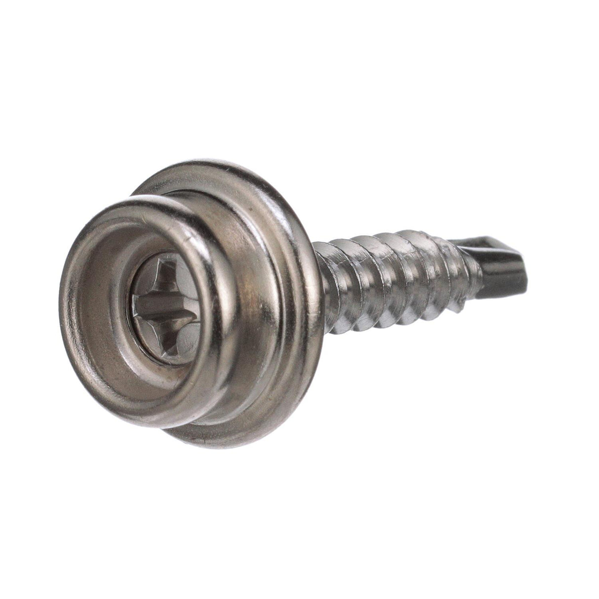 Seachoice Button Stud w/ Self Drilling 8 In. X 3/4 In. Stainless Steel Screw, Pack of 50 - RP-BP9787SC