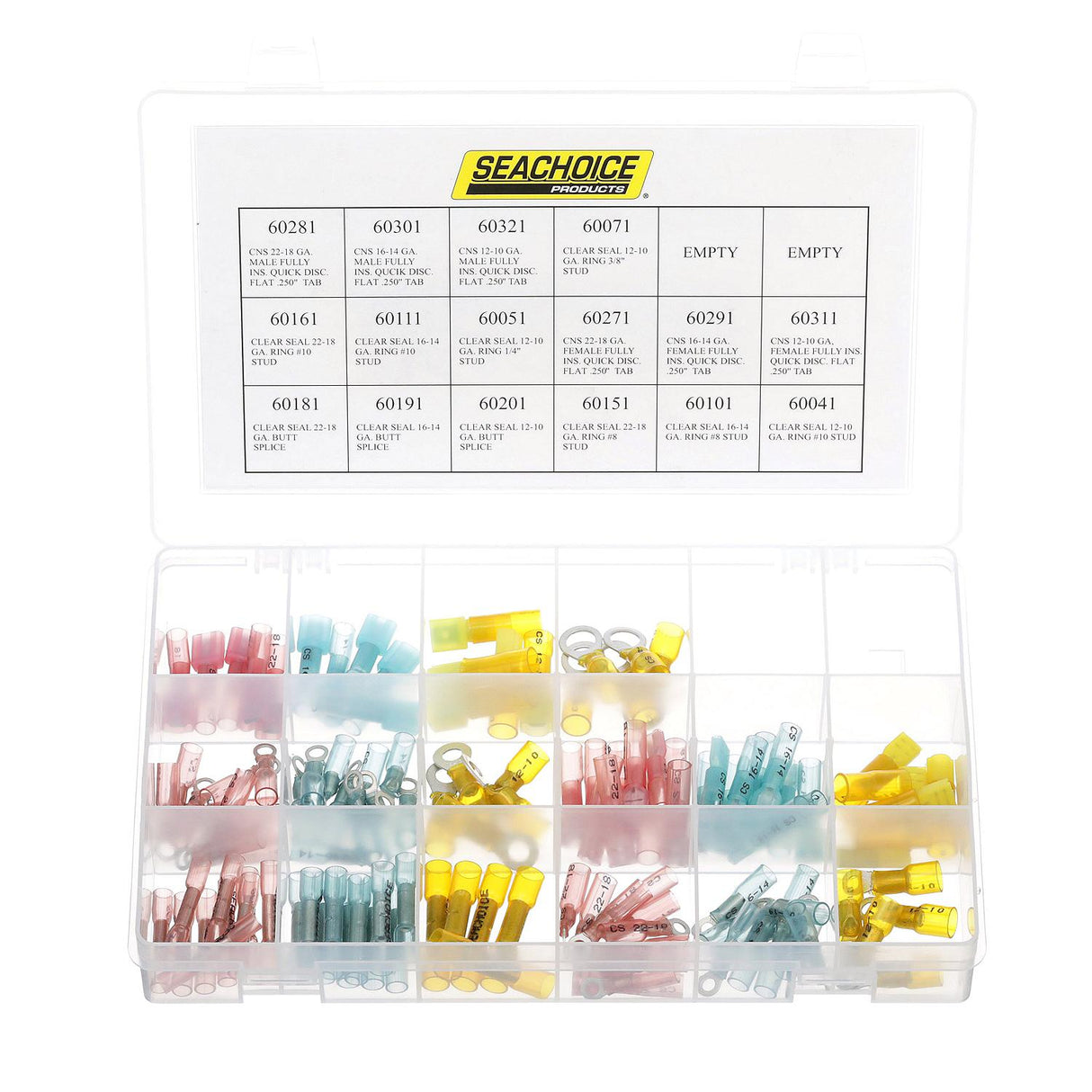Seachoice Wire Terminal Heat Shrink Kit, 120 Piece, Clear - 60001 - official Seachoice product image 3