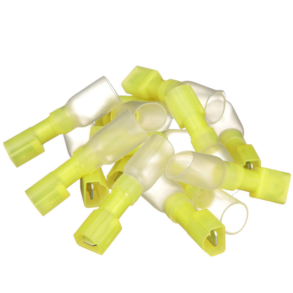 Seachoice Heat Shrink Insulated Disconnect, Marine Grade Heat-Shrinkable Male Disconnect Terminals, Yellow, Pack of 25, 12-10 Wire Range - 60321 - official Seachoice product image 4