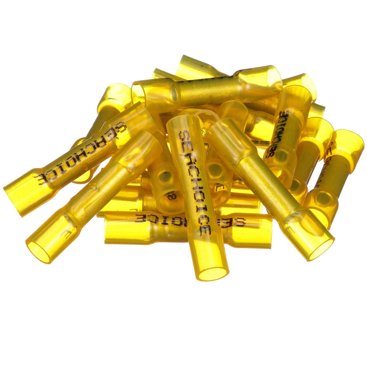 Seachoice Heat Shrink Butt Connector, Marine Grade Heat-Shrinkable Butt Splices, Yellow, Pack of 100, 12-10 Wire Range - 61171 - official Seachoice product image 4