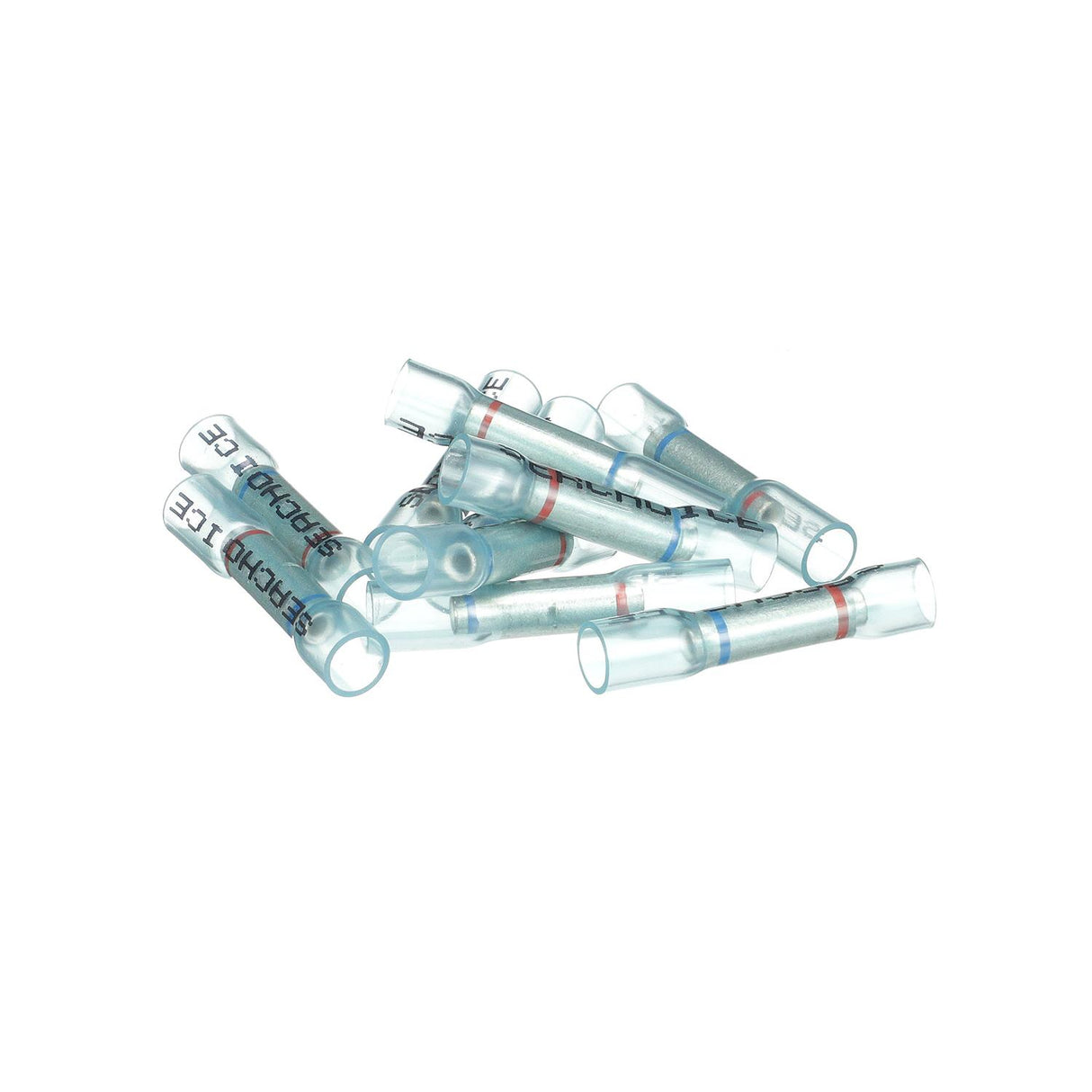 Seachoice Step Down 3-to-1 Heat Shrink Butt Connector, Marine Grade Heat-Shrinkable Butt Splices, Blue, Pack of 10, 22-18 to 16-14 Wire Range - 61401 - official Seachoice product image 4