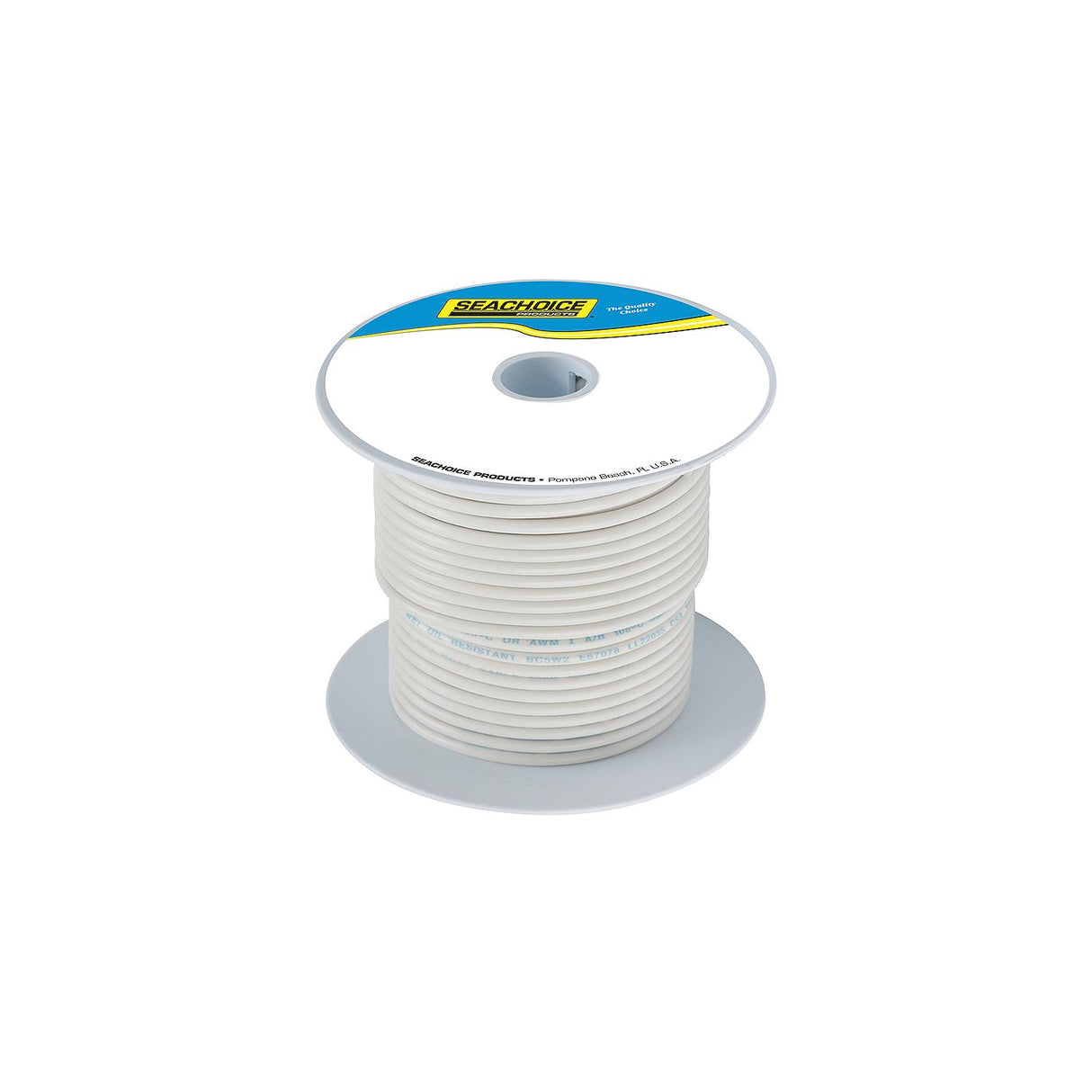 Seachoice 63129 Tinned Copper Marine Wire, 16 AWG, White, 100' - 16TC-WHITE-100
