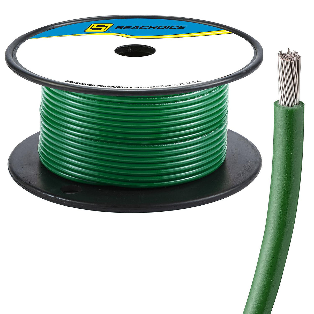 Seachoice 63088 Tinned Copper Marine Wire, 12 AWG, Green, 100' - 12TC-GREEN-100 - official Seachoice product image 7